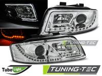 P�edn� sv�tla Audi Audi A4 01-04, LED Tube Light, chrom, LED blinkr