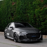Oneway p�edn� spoiler Audi A3 (8Y) S-Line/S3 Facelift -- od roku v�roby 2025- - leskl� �ern�