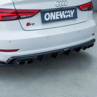 Oneway zadn� difuzor Audi S3 Sedan 8V -- rok v�roby 2013-2016 - leskl� �ern�