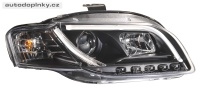P�edn� sv�tla (lampy) �ern� + DRL denn� sv�cen� Audi A4 B7 -- rok v�roby 05-08