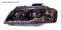 P�edn� sv�tla (lampy) �ern� + DRL denn� sv�cen� Audi A3 8P -- rok v�roby 2003-08