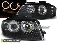P�edn� sv�tla Audi A3 8P, 2003-2008, Angel Eyes, �ern� black